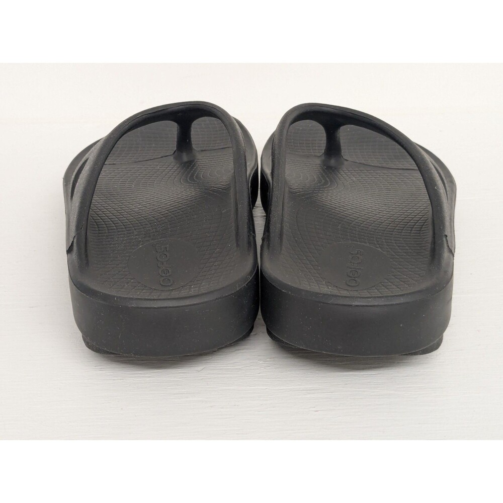Oofos Unisex Ooriginal Active Sport Recovery Thong Sandals Black Flip-Flop M4 W6 - Picture 5 of 7